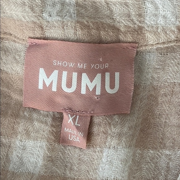 Show Me Your Mumu Jessica Button Down Oversized Top in Cream Size XL - Picture 2 of 10